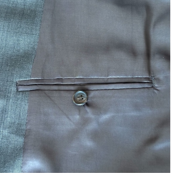 Lauren Ralph Lauren single breasted gray Windowpane check Notched blazer | 44S - Picture 10 of 16